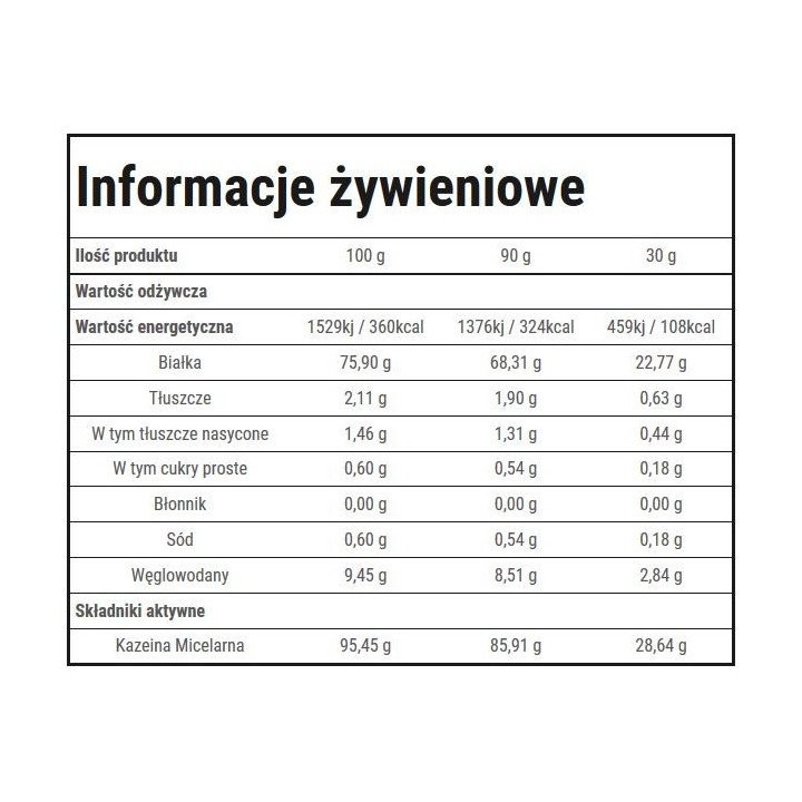 Trec Casein 100 600g | KAZEINA | BIALKO NA NOC
