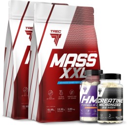 Trec | Zestaw na Masę | Mass XXL 2kg + Kreatyna + HMB | Przyrosty Siła