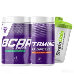 Trec Zestaw - BCAA High Speed 600g + Glutamine High Speed 500g + Shaker