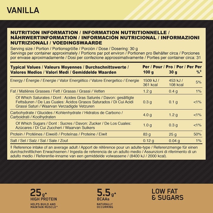 Optimum Nutrition Gold Standard Isolate 100% 930g