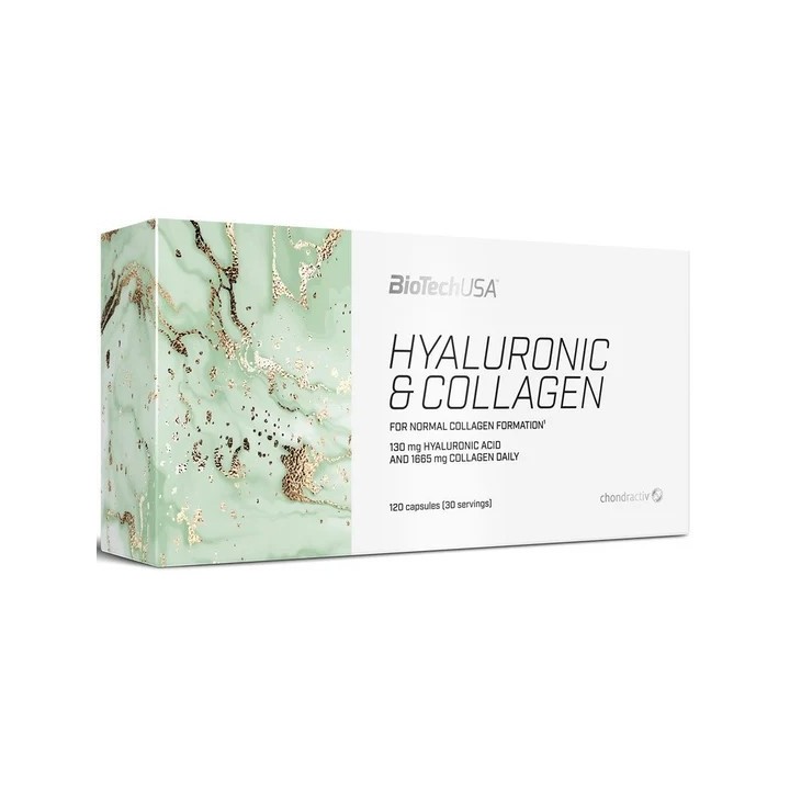 Biotech Hyaluronic&Collagen 120 kapsułek | Kolagen + kwas hialuronowy