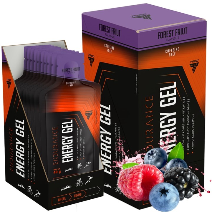 Trec Energy Gel Endurance 10 x 40 g | Żele energetyczne bez kofeiny