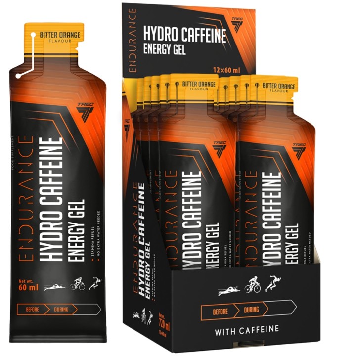 Trec Hydro Caffeine Energy Gel 12x60g | Żel energetyczny z kofeiną i sodem