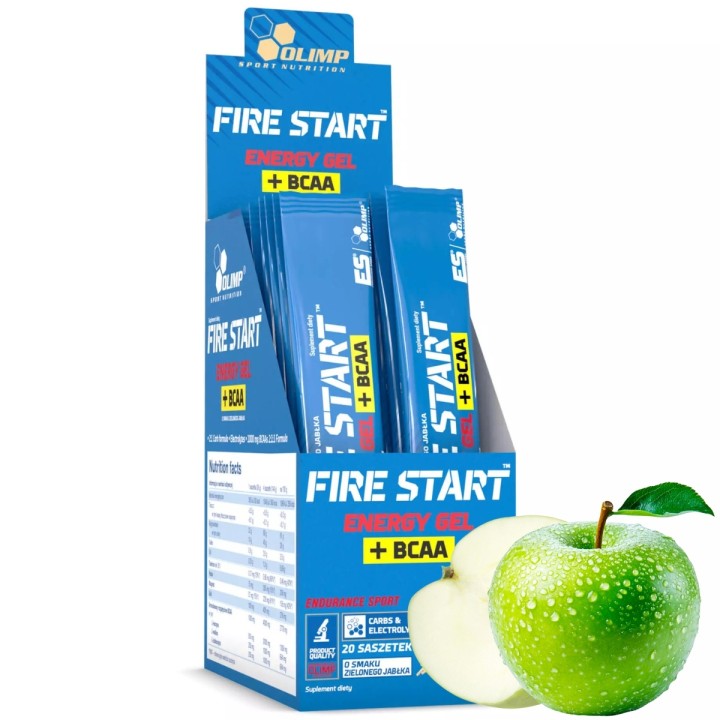 Olimp Fire Start + BCAA 20x36g | Żel energetyczny
