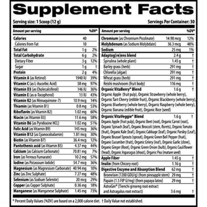 Scitec Vita Greens & Fruits 600g smoothie powder | vege