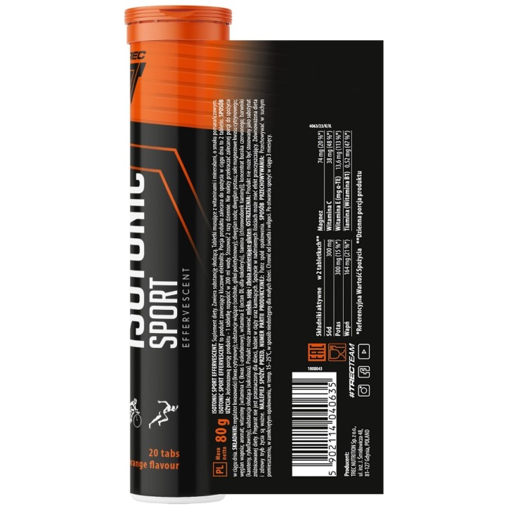 Trec Isotonic Sport Endurance - tabletki musujące z elektrolitami| 20 tabs.