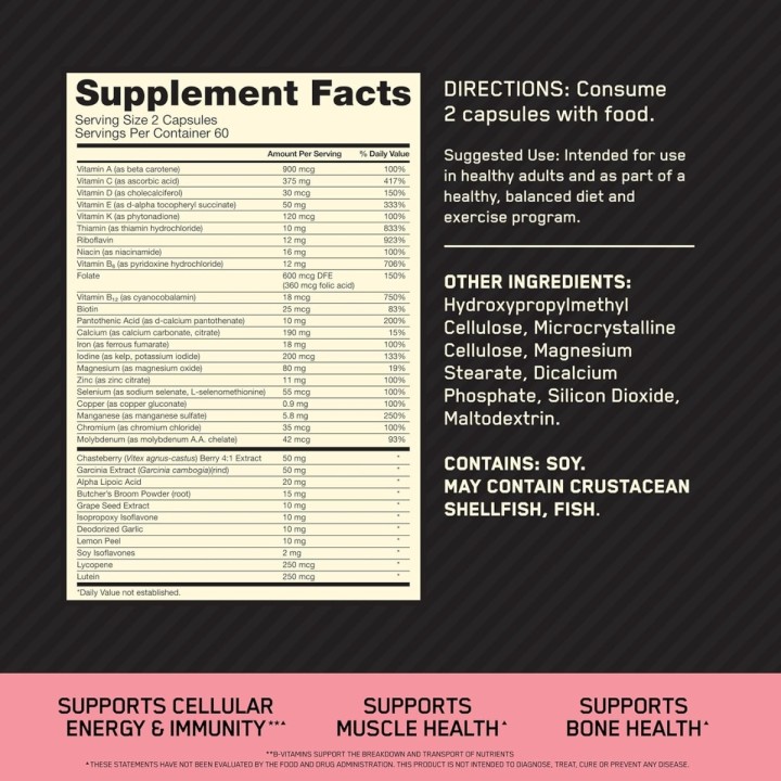 ON Optimum Nutrition  Opti-Women 60 kapsułek