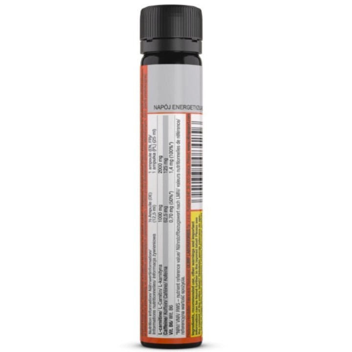 Olimp L-Carnitine + Caffeine Extreme Shot - 25 ml | smak pomarańczowy
