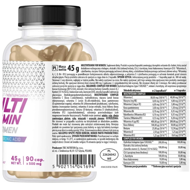 Trec Nutrition Multivitamin for women 90 kapsułek