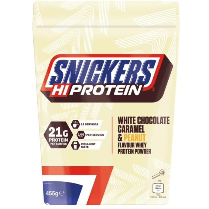 Snickers Hi Protein Whey 875g biała czekolada