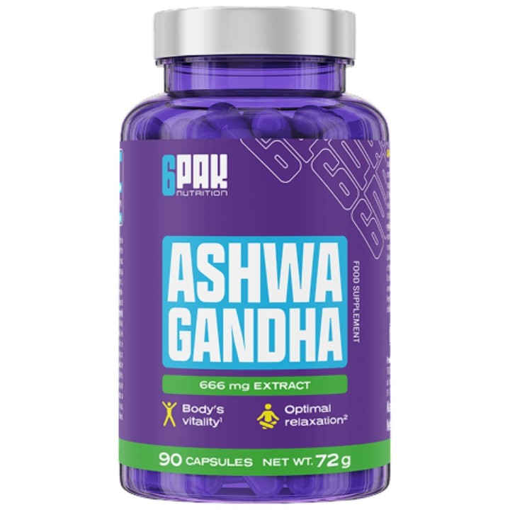 6PAK Ashwagandha 666mg 90 kapsułek