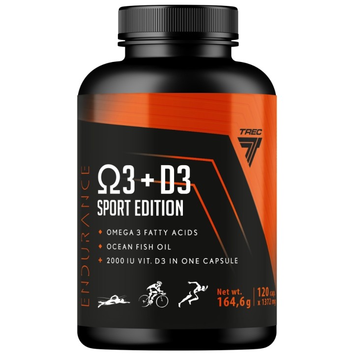 Trec Omega 3 +Witamina D3 Sport Edition Endurance | 120kaps.